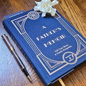 Father's Memory Book: Linen Hardcover Life Story Keepsake Journal for Dads and Grandpas