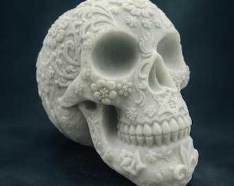 Soy wax candle, Handmade skull candle, Halloween candle, Handmade soy candle, Mystical candle, Skull candle, Candles, Sculpture candle,