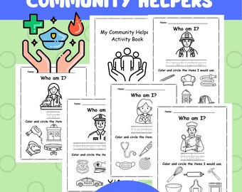 Community Helpers Activity Worksheets for Preschool and Kindergarten