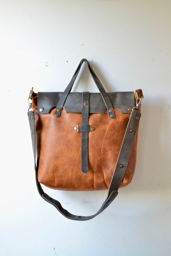 distressed leather shoulder bag