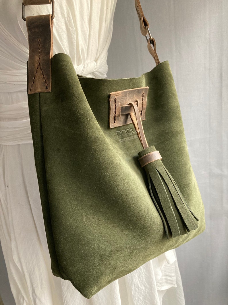 Suede Hobo Bag Mustard Yellow Suede Shoulder Bag Fringed Etsy