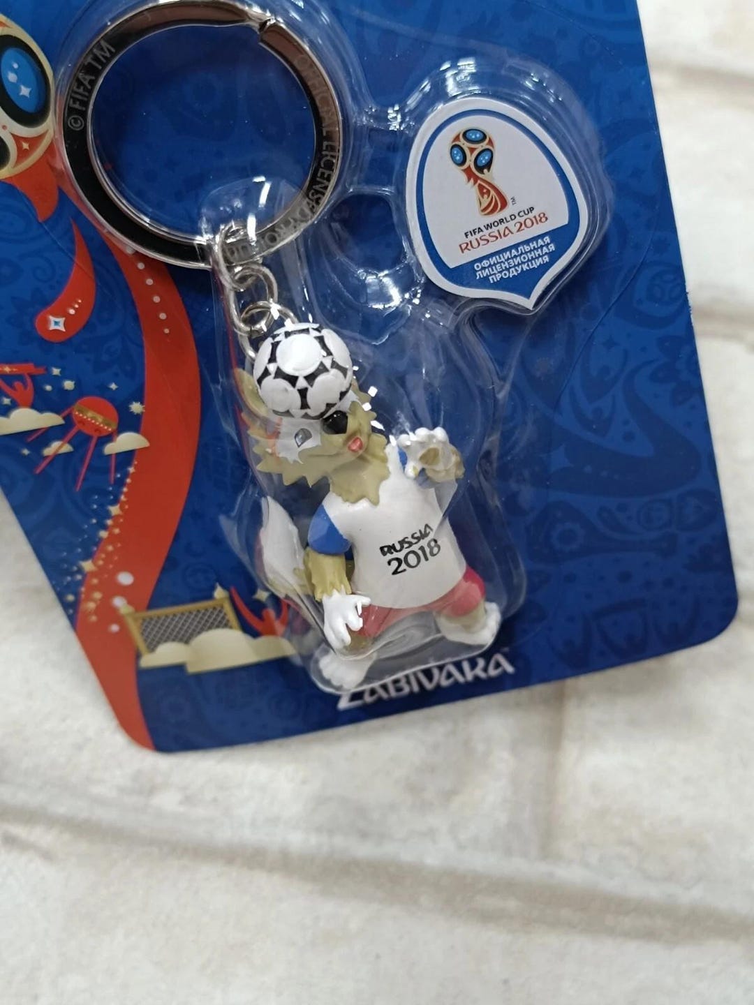 Official FIFA 2018 World Cup Keychain Zabivaka Mascot Russia