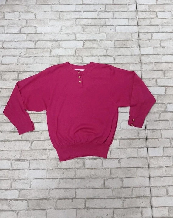 Ballantyne, Ballantyne merino 2000 pure new wool vintage pink sweater size M