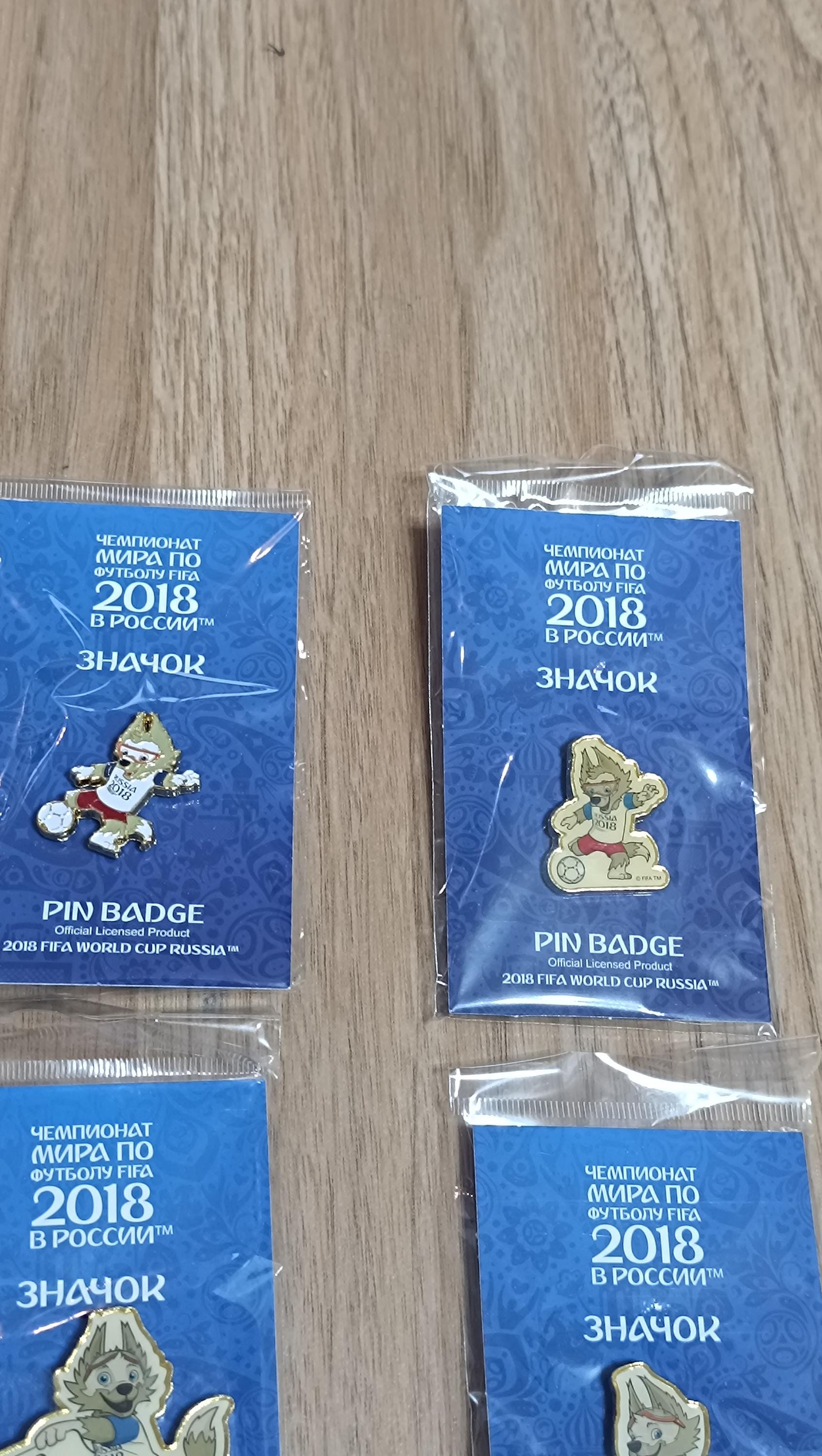 FIFA 2018 World Cup Russia Metal Pin Badges, Zabivaka Mascot, Set
