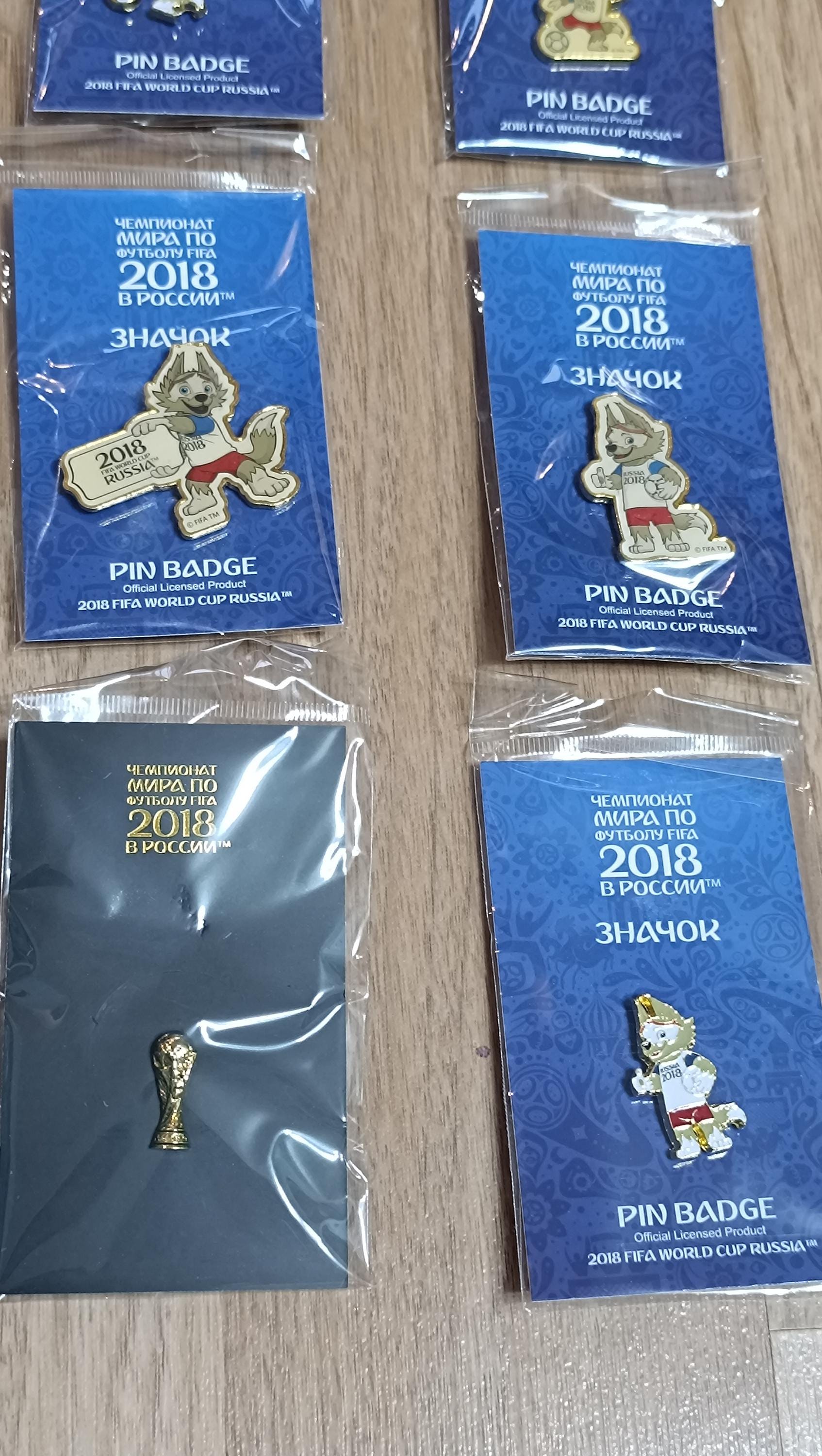 FIFA 2018 World Cup Russia Metal Pin Badges, Zabivaka Mascot, Set