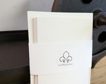 Textured White Blank Folded Cards, 4x6 Bulk Set with Envelopes, Vellum Finish Cardstock