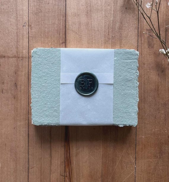 Handmade Cotton Paper Card Set: Mini Blank Note Cards, Envelopes (5 Pack)