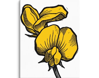 Wildflower Artwork Canvas Print | Botanical Wall Art for Gardeners, Nature Lovers, Garden Decor