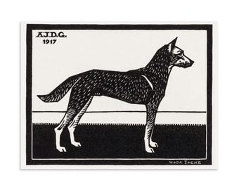 Dog (1917) by Julie de Graag, Giclee Reproduction, ~6x8 inches