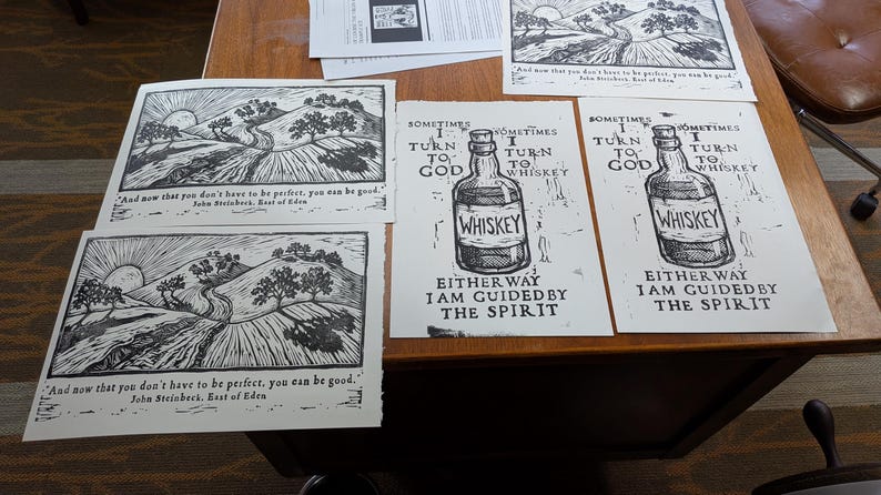 East of Eden Relief Print, John Steinbeck Quote, Vintage Galley Press image 12