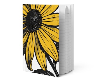 Black Eye Susan Wildflower Illustration Hardcover Journal, with Lined Pages, Garden Lover Gift