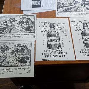 East of Eden Relief Print, John Steinbeck Quote, Vintage Galley Press image 4
