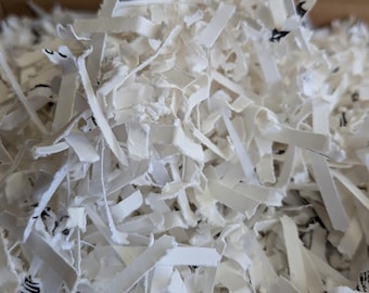 Shredded Printmaking Paper, durable 80T - 110C Weighted, Recycled from Misprints and Test Prints