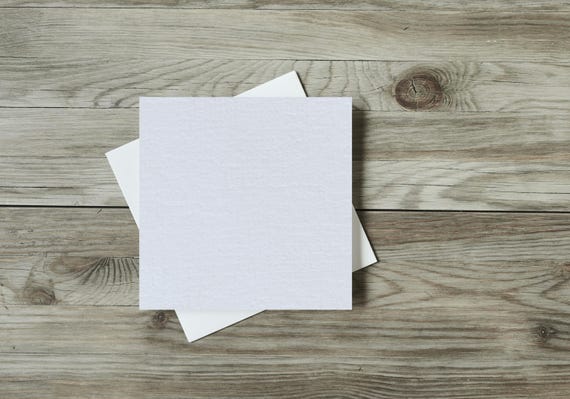 Small Blank Greeting Cards, 10 Mini 3x3 Paper with Kraft Envelopes, Textured Stationery