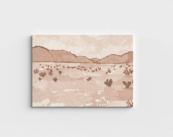 Southwest pointillism, 18x24 inch Stretched Canvas, One-of-a-Kind Print