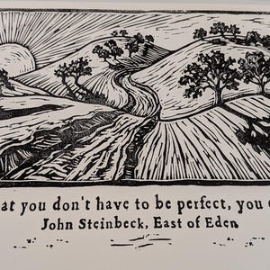 East of Eden Relief Print, John Steinbeck Quote, Vintage Galley Press image 9