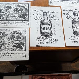 East of Eden Relief Print, John Steinbeck Quote, Vintage Galley Press image 5