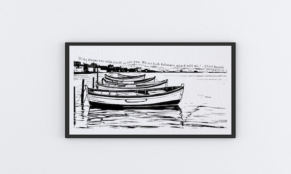 Chief Seattle Quote and Illustration Relief Print on Arnhem 1618 Printmaking Paper, Inspirational Art