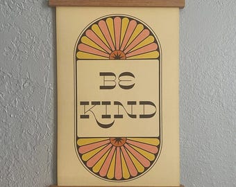 Be Kind Art Print 5x7 inches, motivational wall decor, printable quote