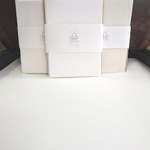 Blank Cards Bulk Set, Textured White 5x7 Folded Stationery With Envelopes