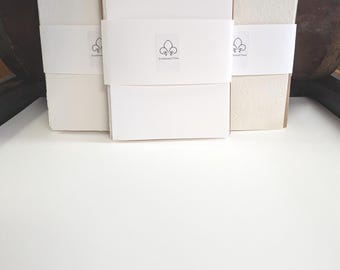 Blank Cards Bulk Set, Textured White 5x7 Folded Stationery With Envelopes