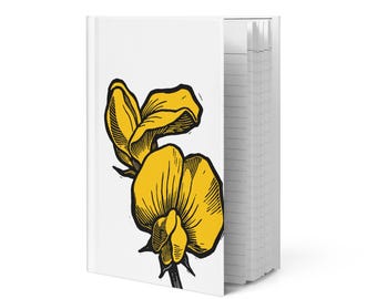 Patridge Pea Hardcover Journal, Wildflower & Botanical Garden Notebook, Gift for Gardeners