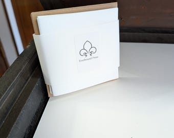 Textured White Mini Cards, 3x3 Blank Greeting Set with Kraft Envelopes