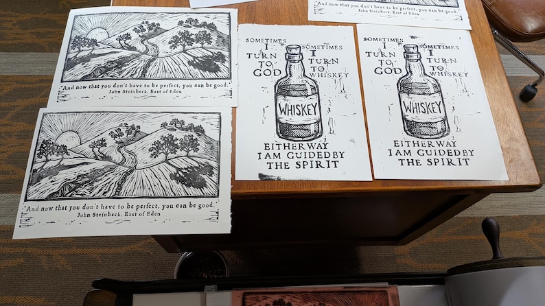 East of Eden Relief Print, John Steinbeck Quote, Vintage Galley Press image 13