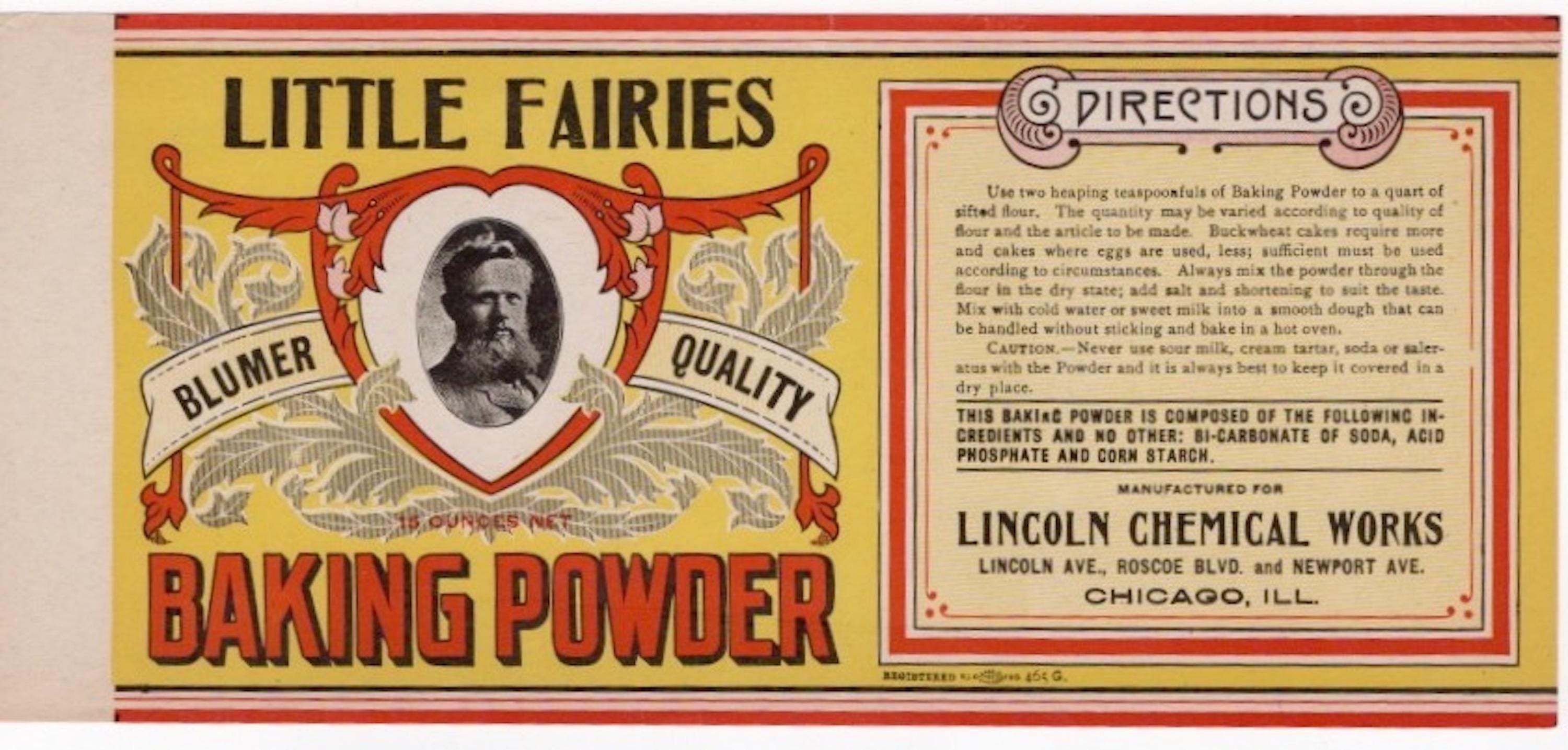 Little Fairies Baking Powder Label Lincoln Chemical Works Chicago - Etsy