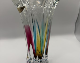 Vintage Japanese art glass vase from the "Fantasy" series, produced by Narumi