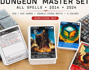 Cartas de hechizos de D&D – Juego completo para el Dungeon Master / Todos los hechizos / 2014 - 2024