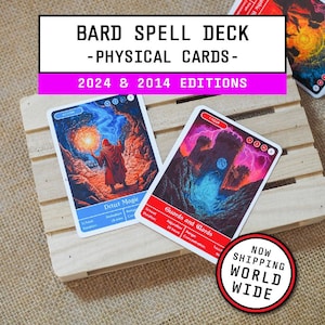 Bard Spell Cards | Basic Deck | D&D 5e Physical Cards