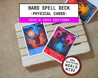 Bard Spell Cards | Basic Deck | D&D 5e Physical Cards