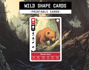 Formes sauvages D&D 5e Druide | PDF imprimable