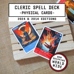 Cartas de Magia de Clérigo | Baralho Básico | Cartas Físicas de D&D 5e