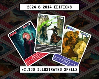 DnD 5e Spell Cards Bundle: 2100+ Poker size Spells (Printable PDF)