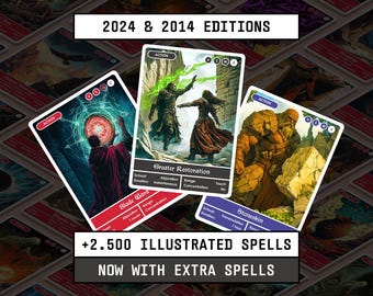 DnD 5e Spell Cards Bundle: 2100+ Poker size Spells (Printable PDF)