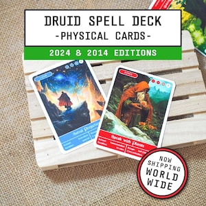 Druid Spell Cards | Basic Deck | D&D 5e Physical Cards