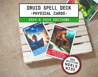 Druid Spell Cards | Basic Deck | D&D 5e Physical Cards