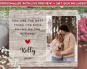 Personalized Gift for Couple Photo Board, Custom Portrait, Gift for Girlfriend or Boyfriend