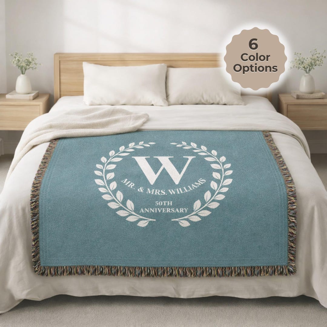 Personalized Anniversary Gift Blanket – Custom Anniversary Gifts for ...