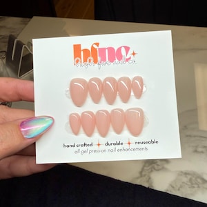 Solid Color Gel Nail Single Sets - Durable and Reuseable Gel False Nails, Press on Nails, Glue on Nails, Gifts for Her, made to order