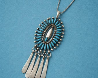SIGNED Native American Indian Jewelry Zuni Vintage Navajo Sterling