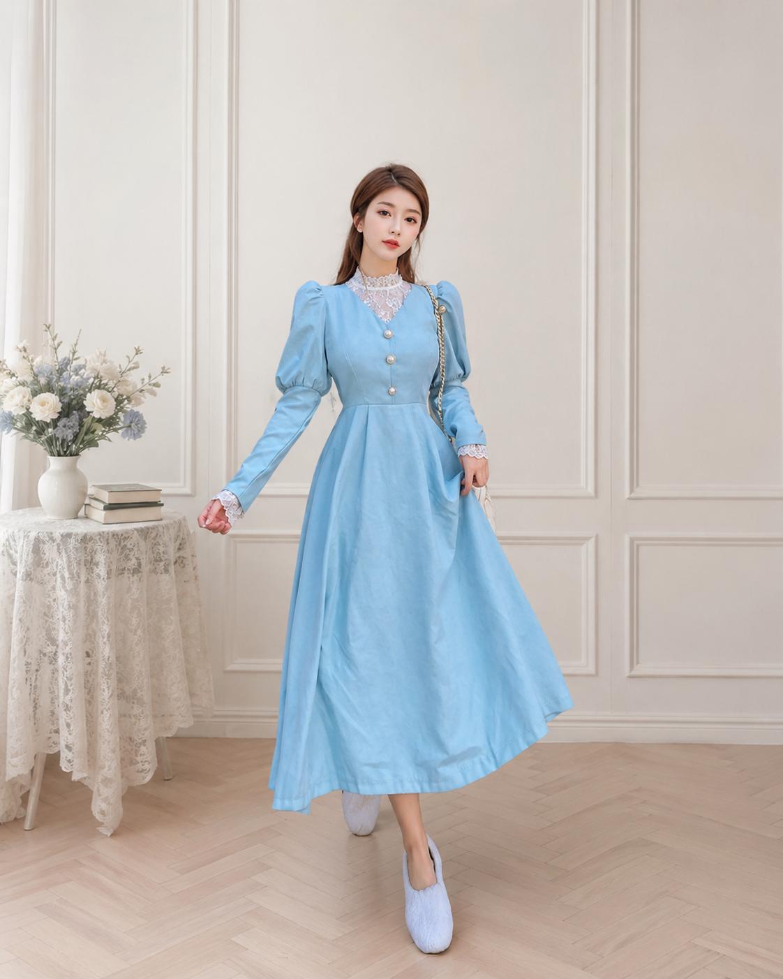 sachin and babi light blue dress Fall Wedding Guest Dresses: How to Style for Every Dress Code