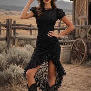 Lace Western Dress - Etsy