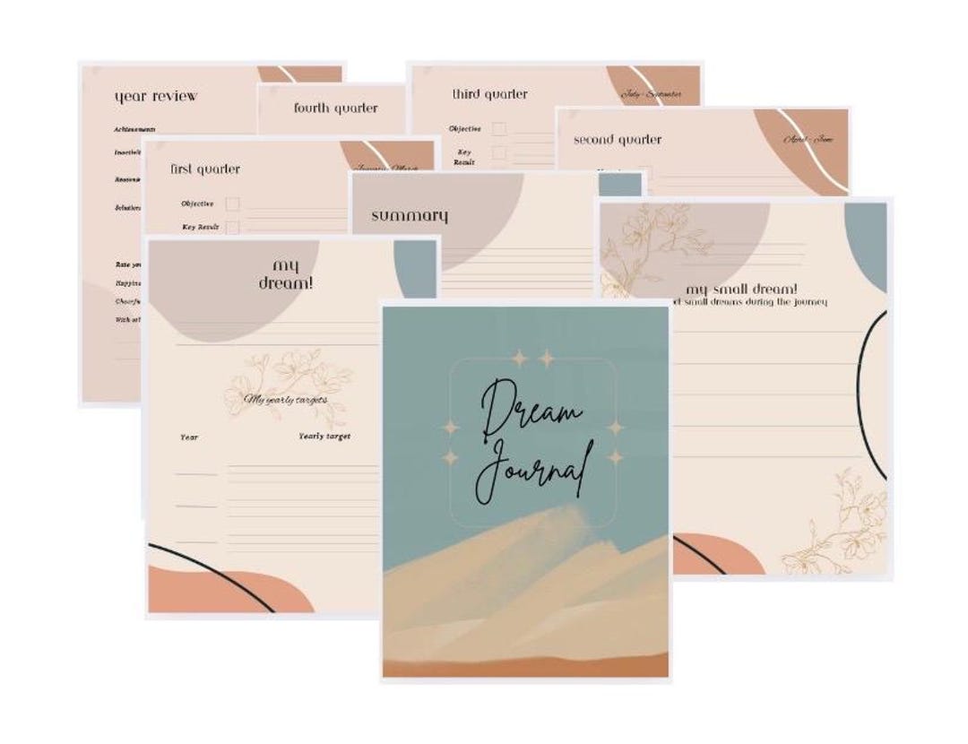 3 Year Printable Dream Journal | Dream Log - Etsy UK