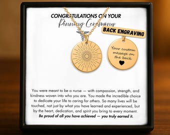 Nurse Pinning Ceremony Necklace • Personalized Nurse Graduation Gift • RN / CNA / Nursing School Graduation Jewelry • New Nurse Gift