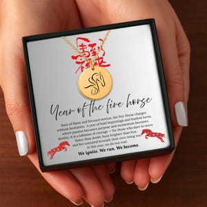 Year of the Fire Horse Necklace – A Talisman of Courage & Fortune, Good Luck Necklace, Chinese Zodiac Gift image 8
