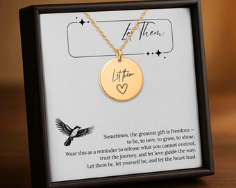 Let Them Necklace, Personalized Self Love Jewelry, Inspirational Friend Gift
