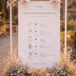 Programm Schild Hochzeit - individuelles Design nach Wunsch